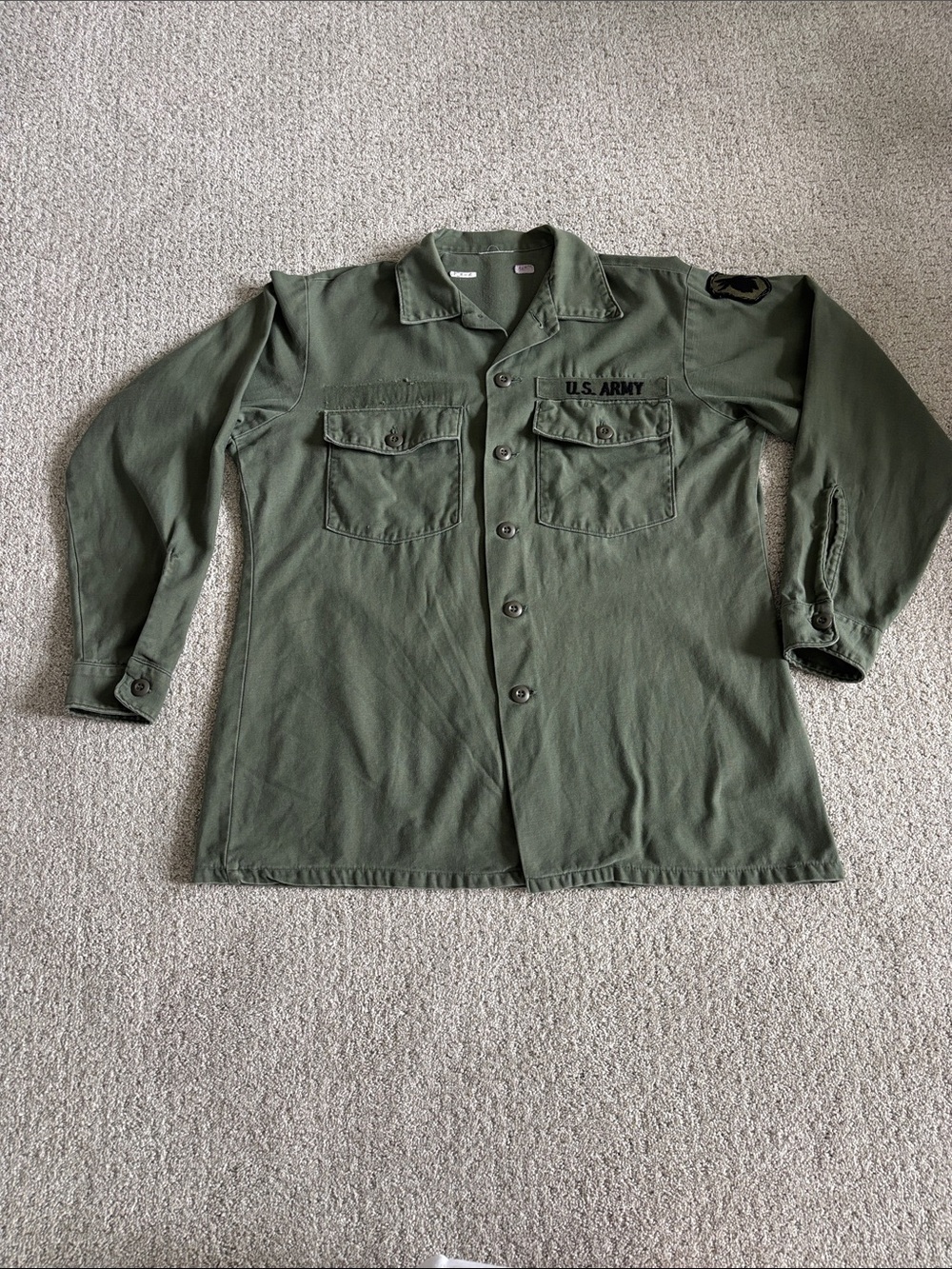 U.S. Army Olive Green Button-Up Field Shirt